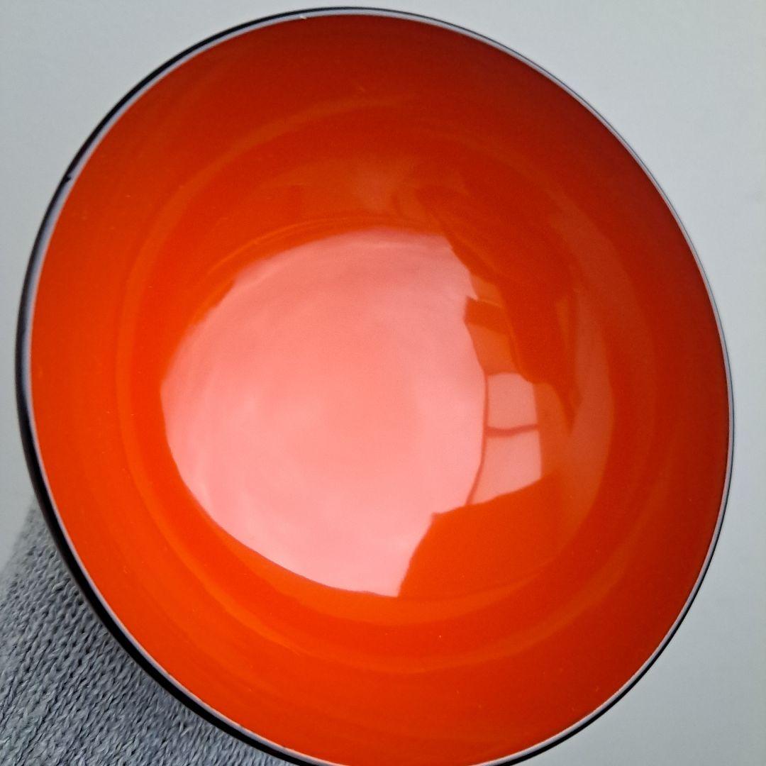 【輪島塗　合鹿椀/大椀×2客】布着本堅地 溜塗　未使用/長期保管品