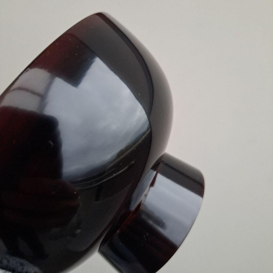 【輪島塗　合鹿椀/大椀×2客】布着本堅地 溜塗　未使用/長期保管品