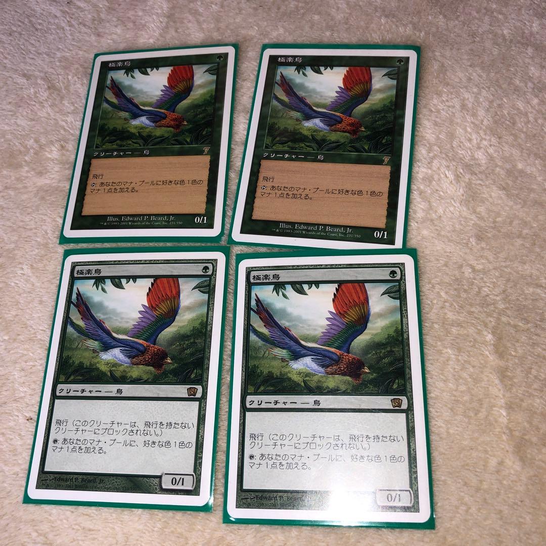 極楽鳥　4枚セット