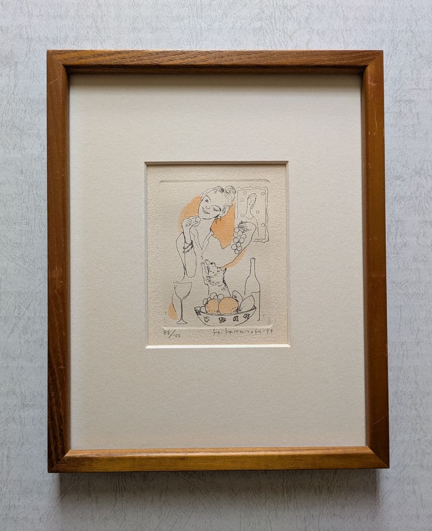 revi様用 Y・Y山本容子さんの手彩色銅版画 untitled ル―カス