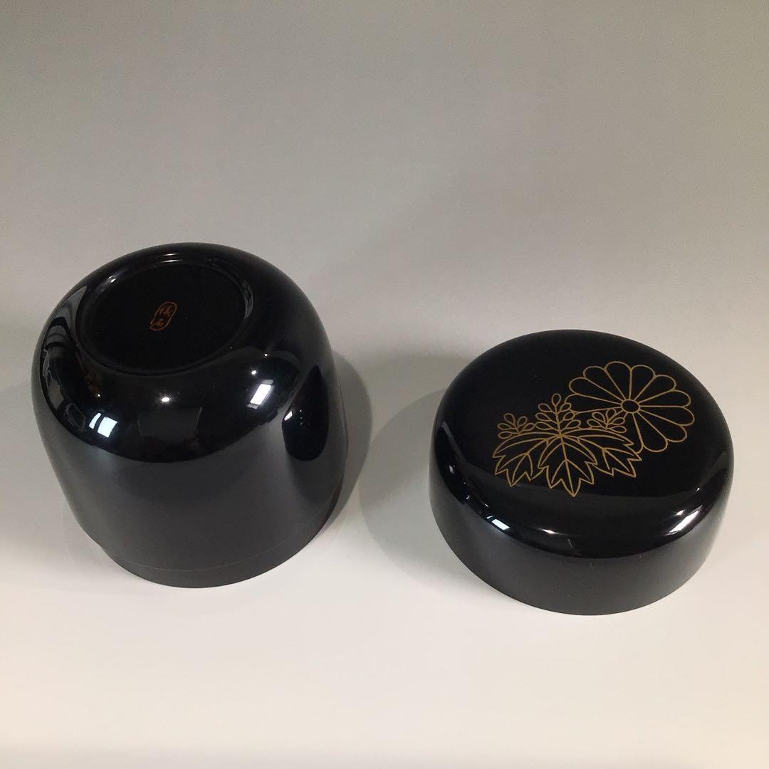 Ｐ３５９　棗　『八雲塗』『円後渓石作』『菊桐蒔絵』『大棗』　共箱　茶道具