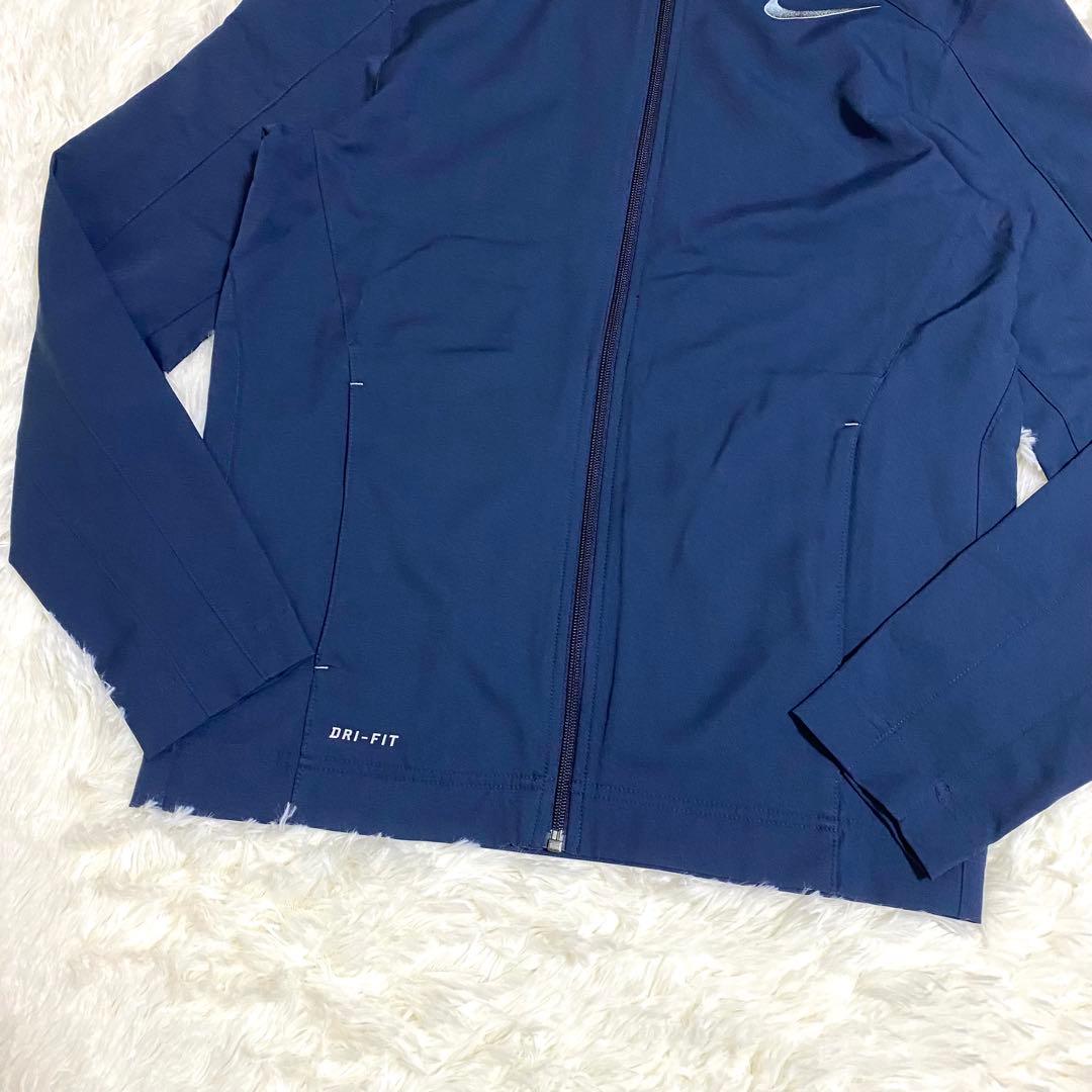ナイキ　トレーニングウェア　セットアップ　上下　刺繍ロゴ　ランニング　紺色　S