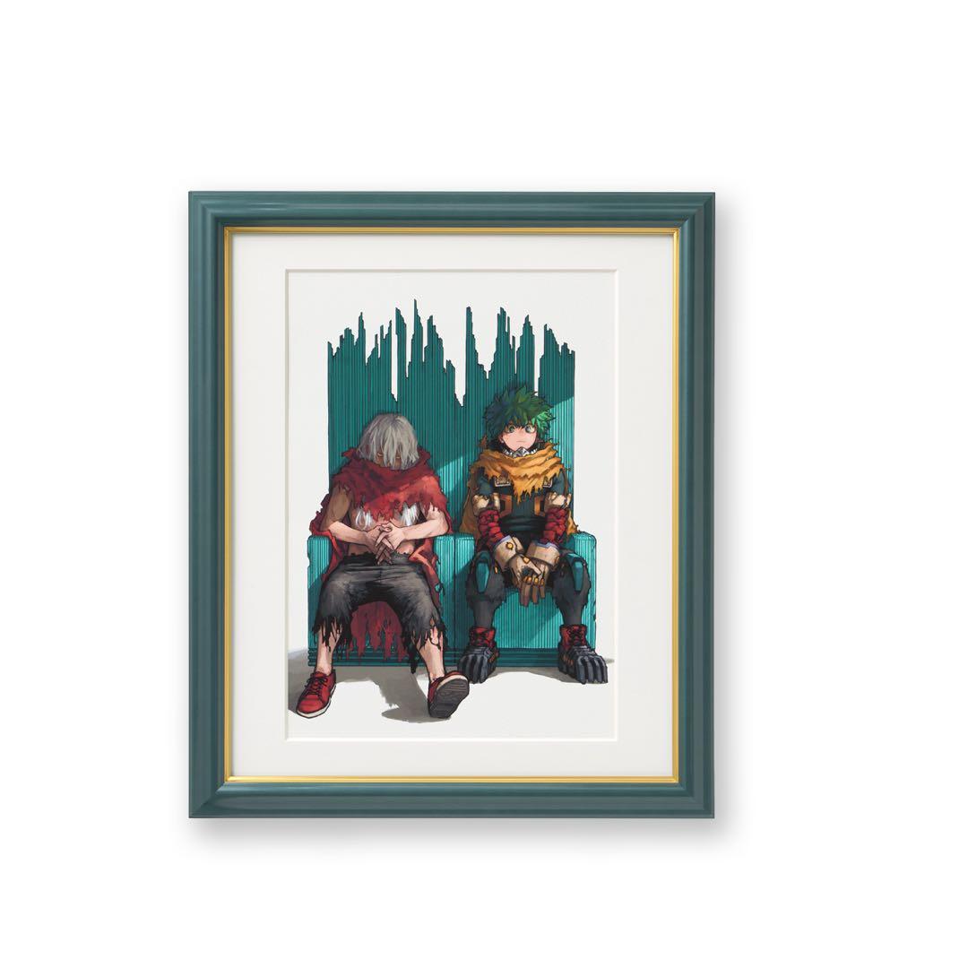 新品未開封品 額装高精細デジタルカラー　キービジュアル「緑谷出久・死柄木弔」