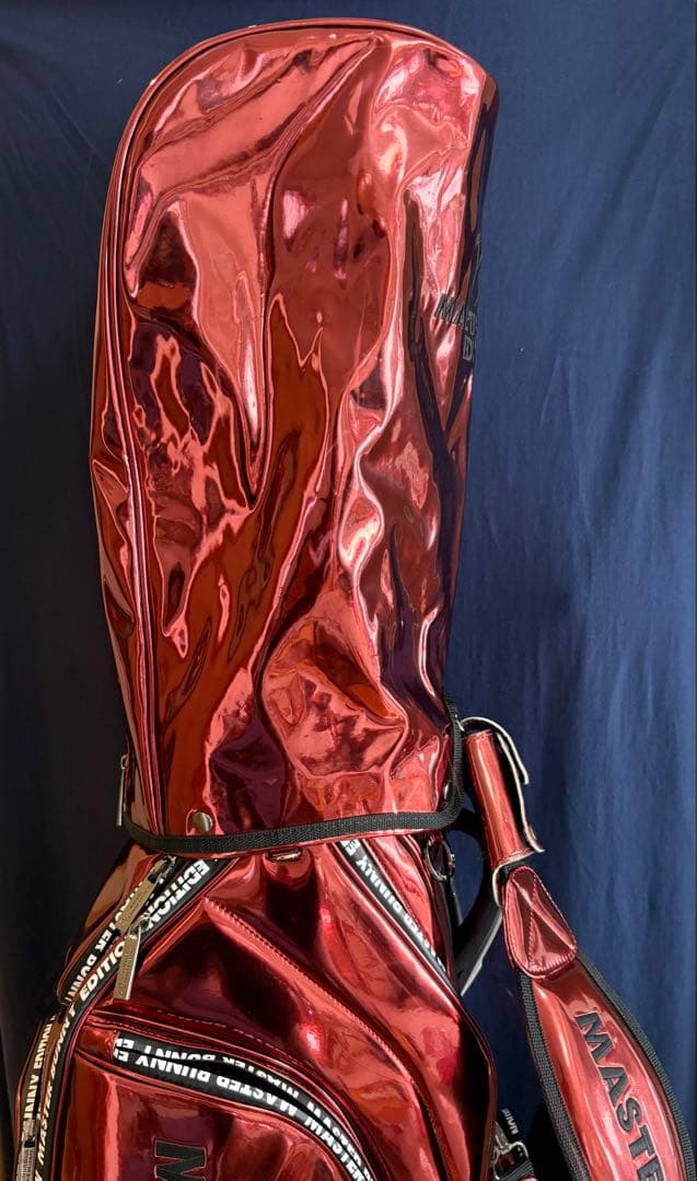 マスターバニーエディションMASTER BUNNY キャディバッグ　赤　エナメル