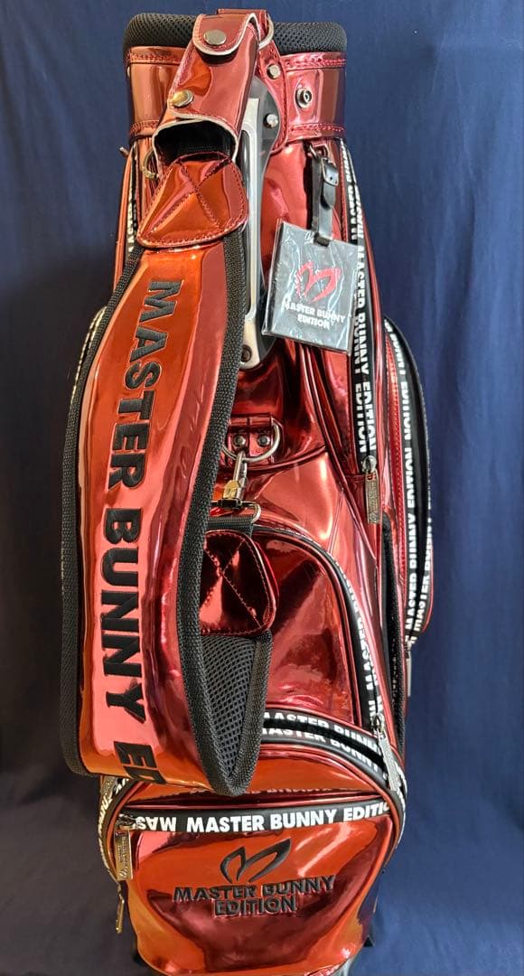 マスターバニーエディションMASTER BUNNY キャディバッグ　赤　エナメル