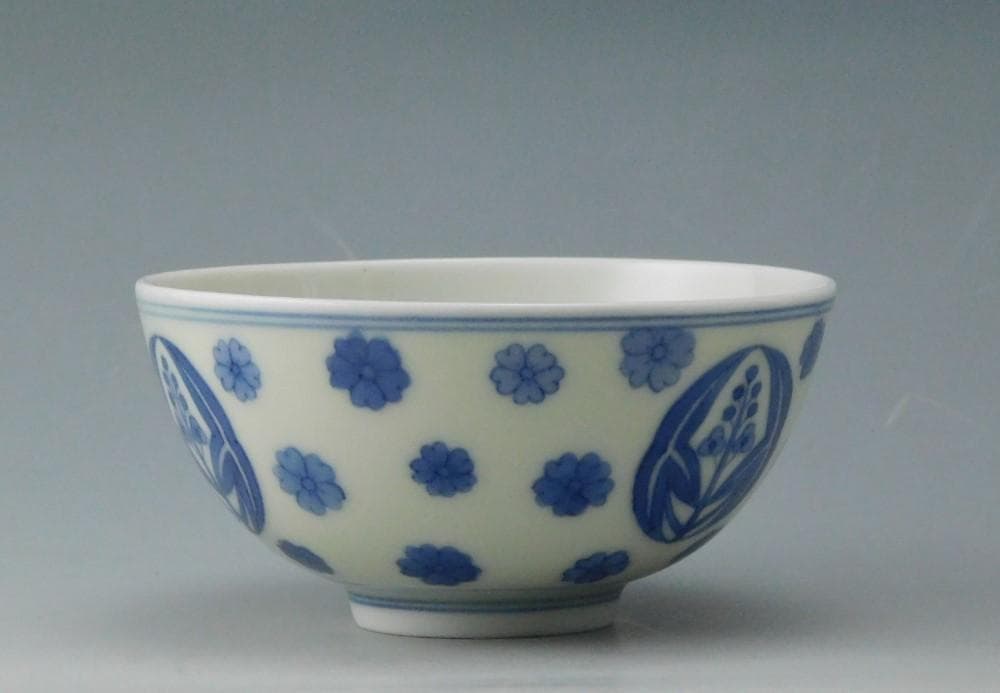 【鳳凰堂】『従三位殿拝領 澤瀉御紋染付御盃』『興丸殿拝領唐草御盃』 長州藩 毛利