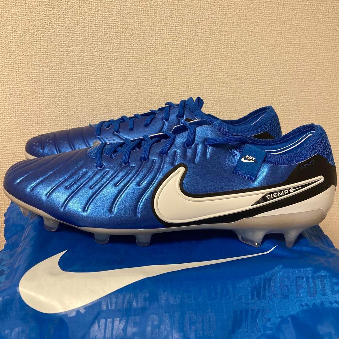 NIKEティエンポレジェンド10エリートFG 天然芝 青 スパイク 26.5cm