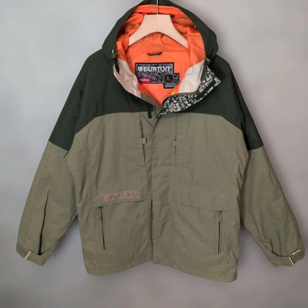 美品 BURTON バートン スノーボードジャケット L カーキ 2トーン
