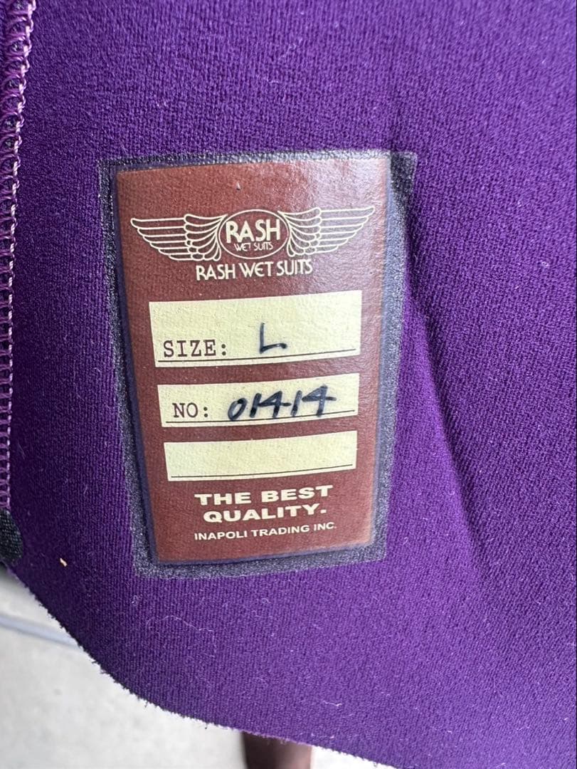 RASH ピングリムモデル ウェットスーツ ロングジョン タッパー Ｌサイズ