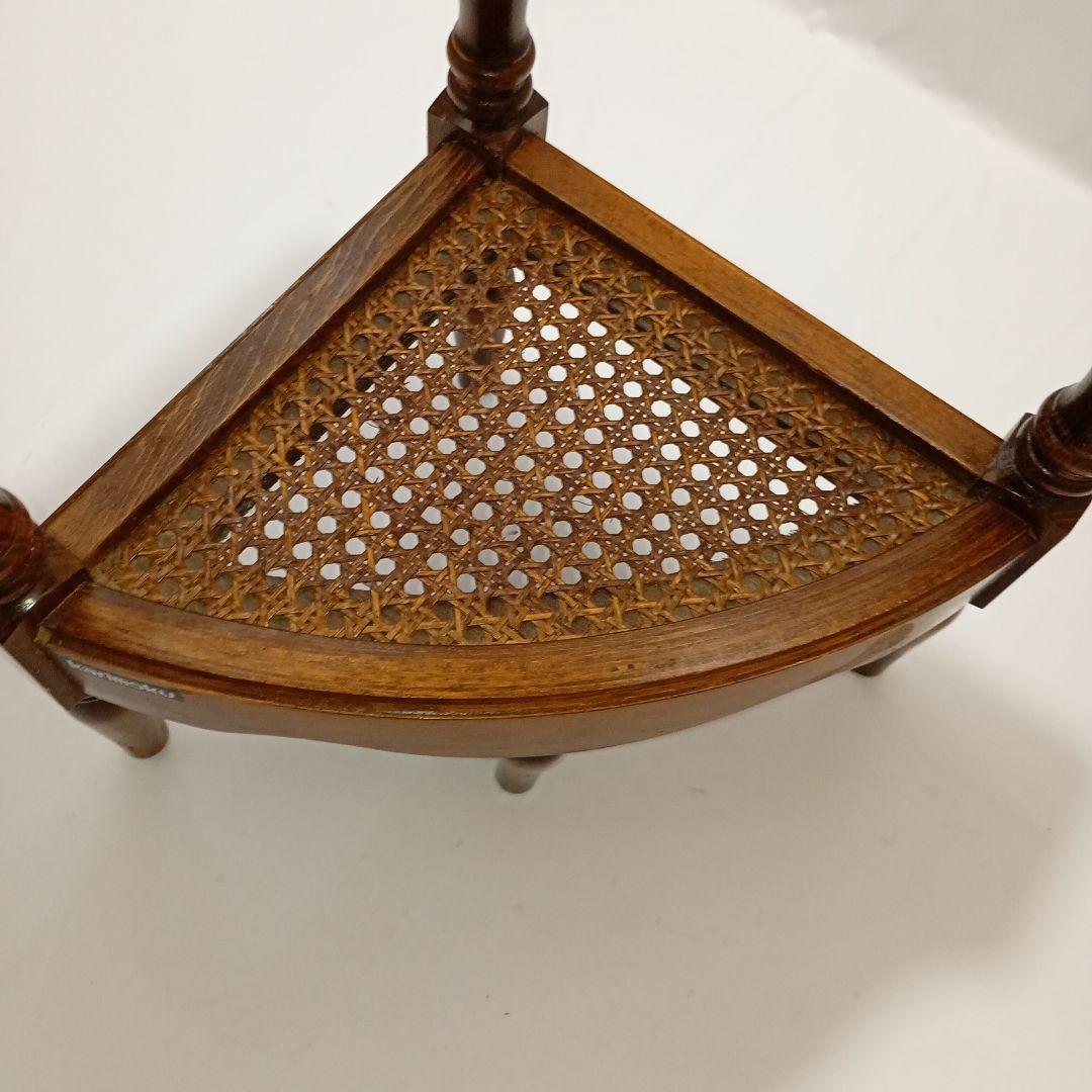 カリモク コロニアル コーナーラック アンティーク ビンテージ ラック 電話台