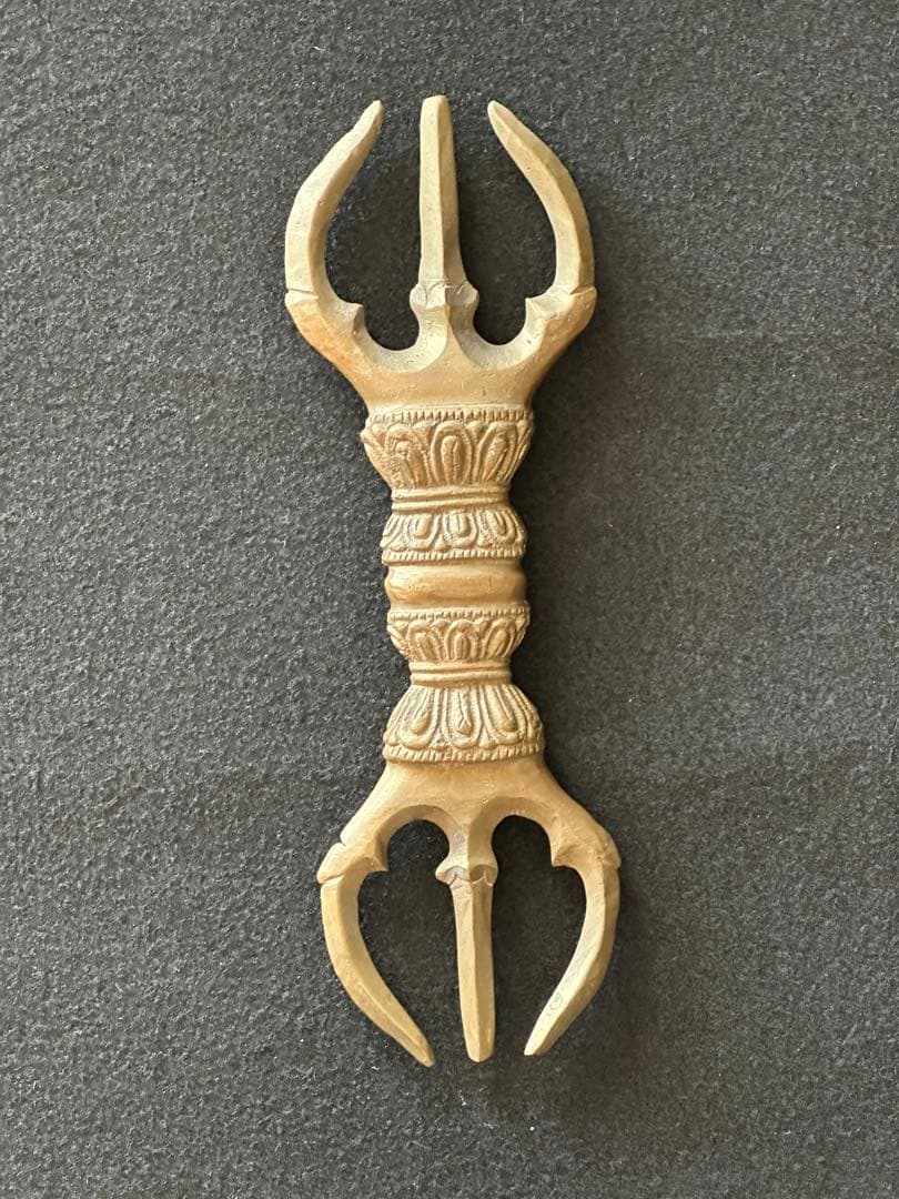 チベット密教法具 三鈷杵 長さ21cm 重さ373g 魔除け 厄除け 浄化 LB