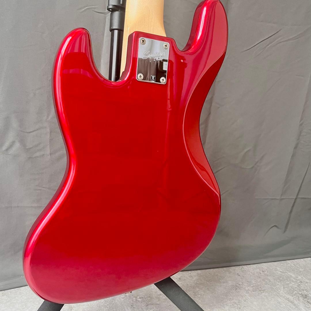 5連ペグ Squier affinity Jazz Bass V 5弦ベース 赤