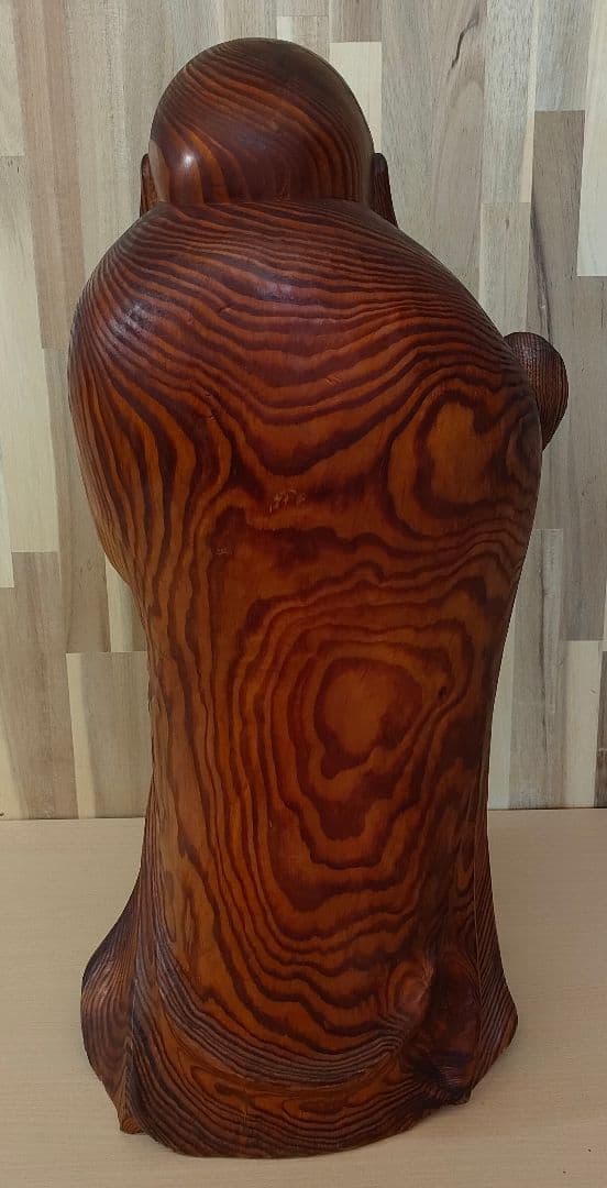 達磨大師 一刀彫 欅 楢 65cm