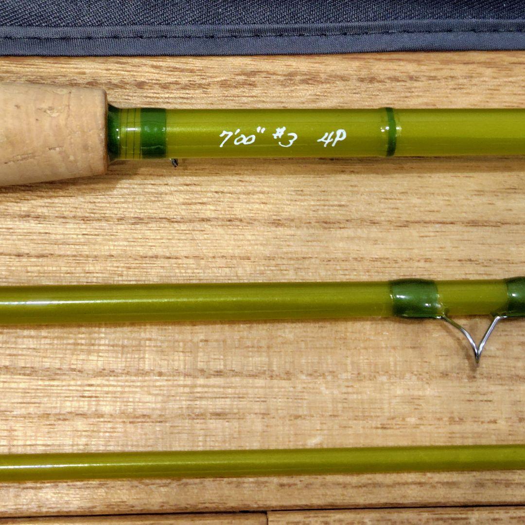 フライロッド　グラス　7ft　#3　4ps　パックロッド