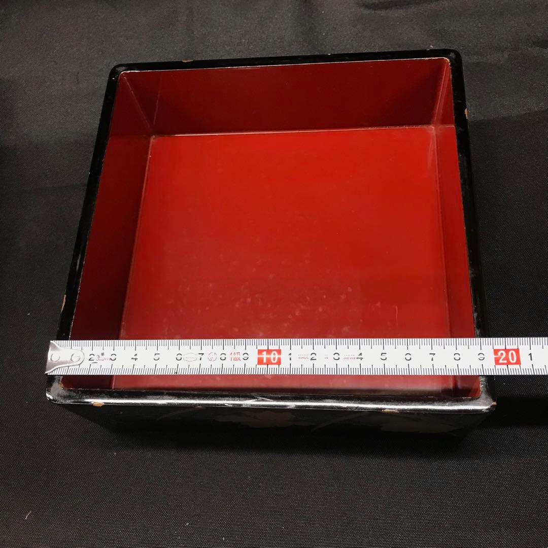 【経年保管】五重　お重　重箱　秋華　記名あり　ダメージあり