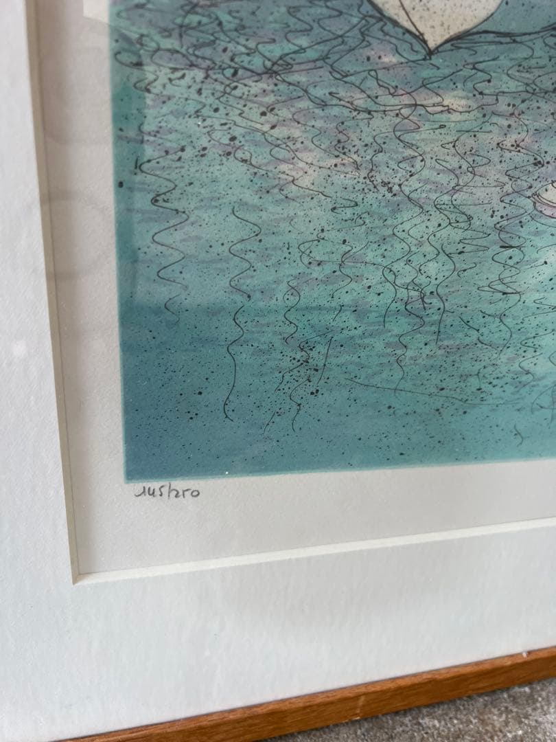 水彩画 海の風景絵画