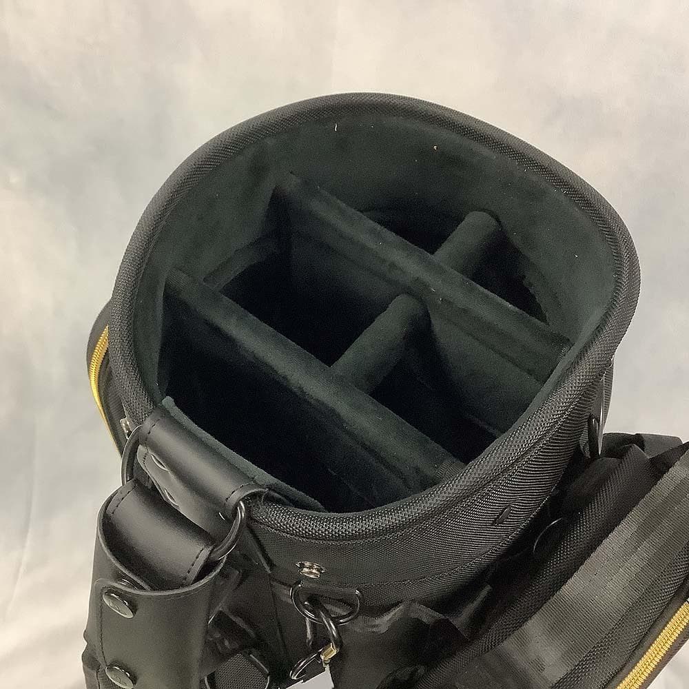 NEW ERA ニューエラ キャディバッグ ブラックxゴールド ポーチ付き