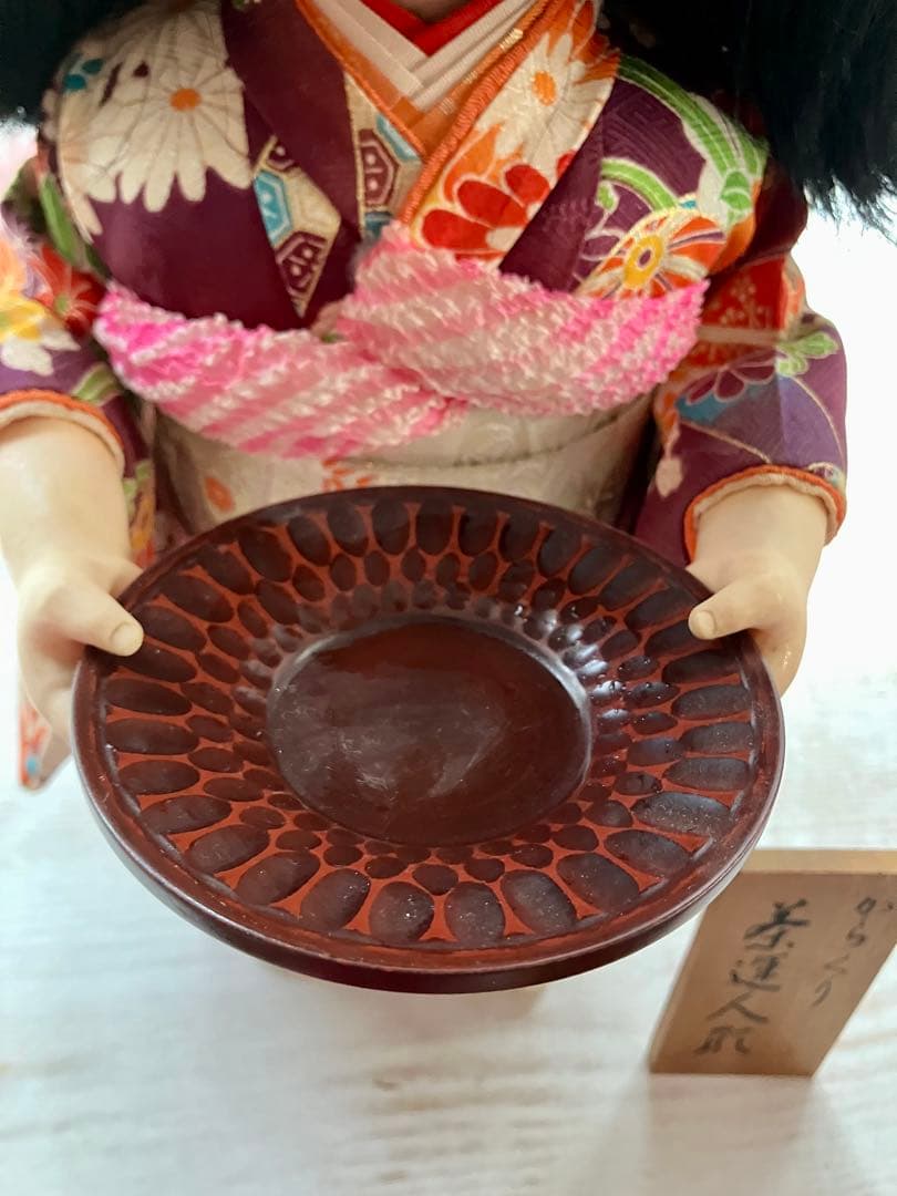 からくり茶運び人形　ゼンマイ仕掛け　少女人形