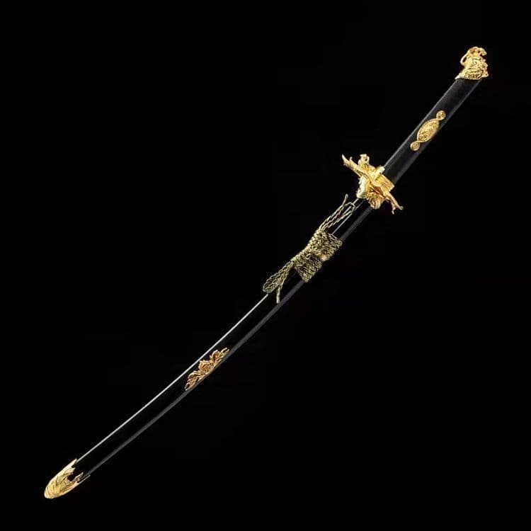 蛇の侍-黒 武具　刀装具　日本刀　模造刀 居合刀