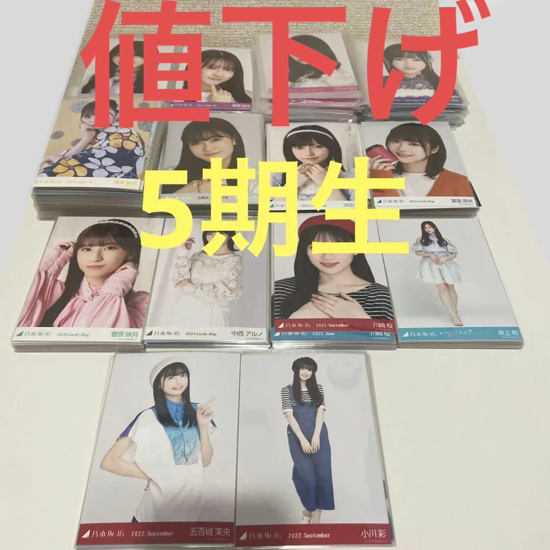 乃木坂46 生写真　5期生　池田瑛紗　菅原咲月　井上和　中西アルノ