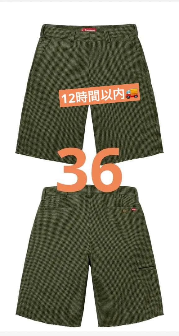 ウェア Supreme Work Short (25SS) Olive 36