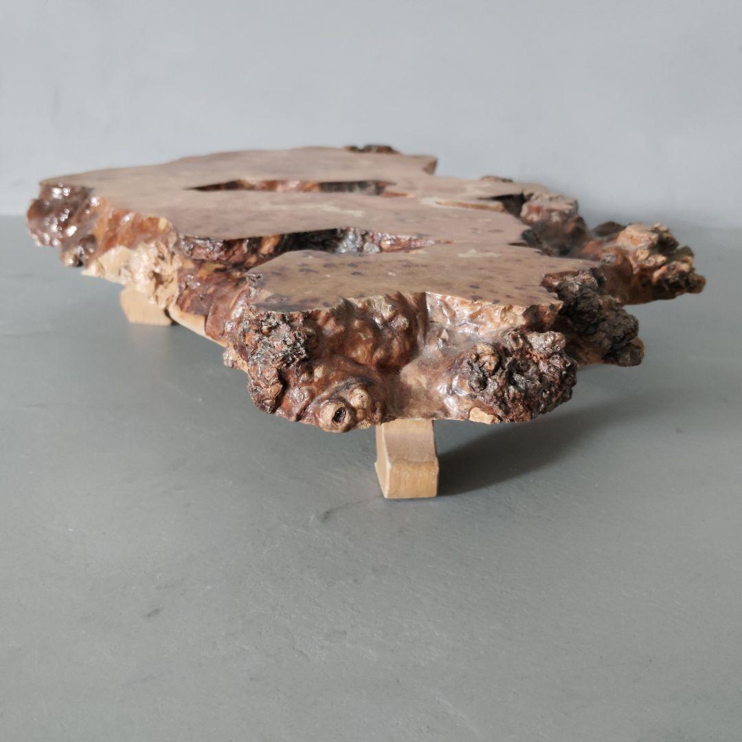 天然木一枚板 瘤台 花台 盆栽台 置き台 飾り台 こぶ 侘び寂び