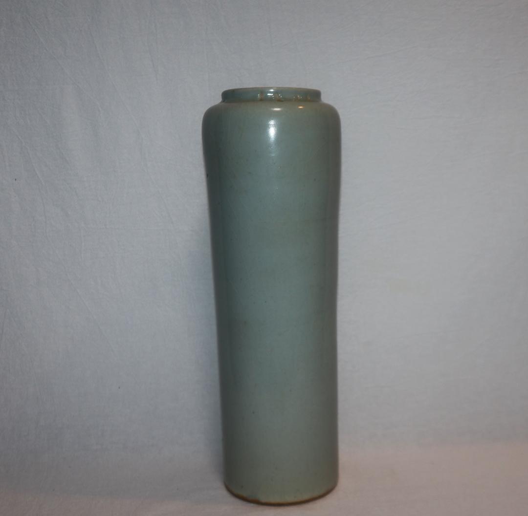 かなりレアな古伊万里青磁筒花入れ