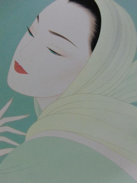 鶴田一郎、スプリング　ブリーズ、希少な画集より、新品高級額装付