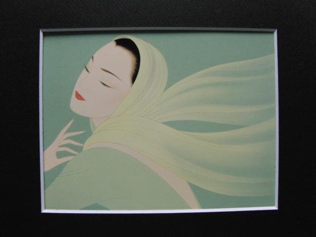 鶴田一郎、スプリング　ブリーズ、希少な画集より、新品高級額装付