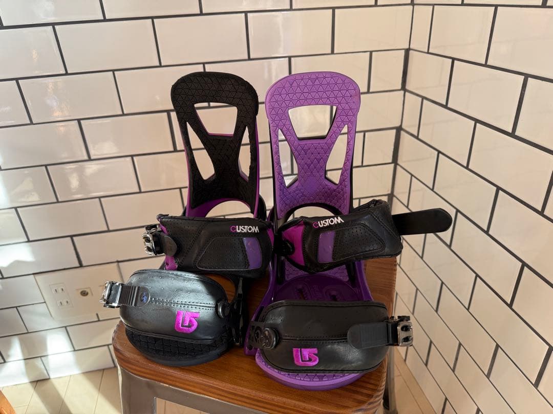 BURTON スノーボード ビンディング 紫/黒　カスタム　Sサイズ