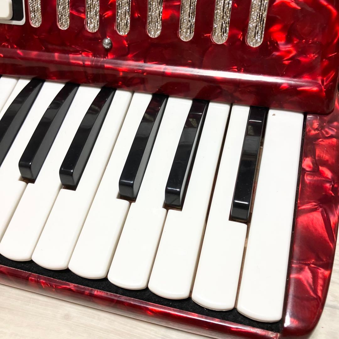 YAMAHA アコーディオン　S-32B 美品　赤　レッド　ヤマハ