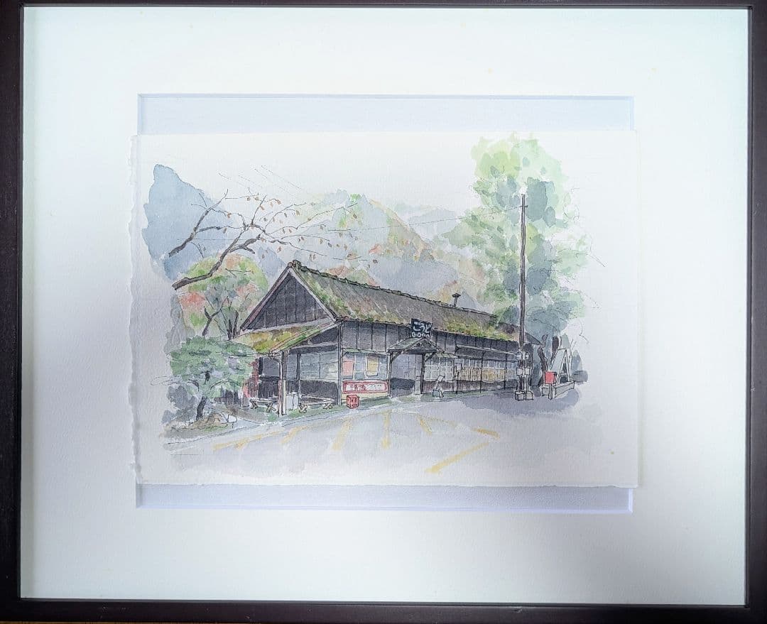 《 川越キリスト教会》 《神戸駅舎》額装して。 プレゼント《蔵窓》