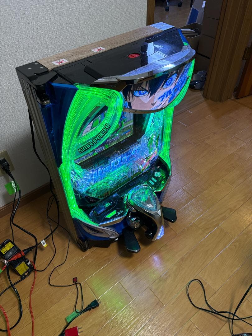 家庭用可 eフィーバーブルーロック 実機 外付け配線・鍵・トランス付