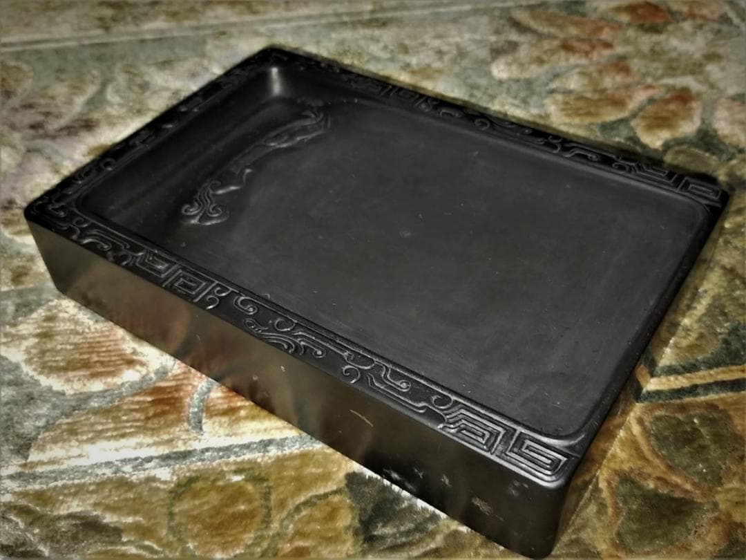 ♥中国　端渓　硯　3.8ｋｇ　黒端渓　老坑　端渓硯　骨董品