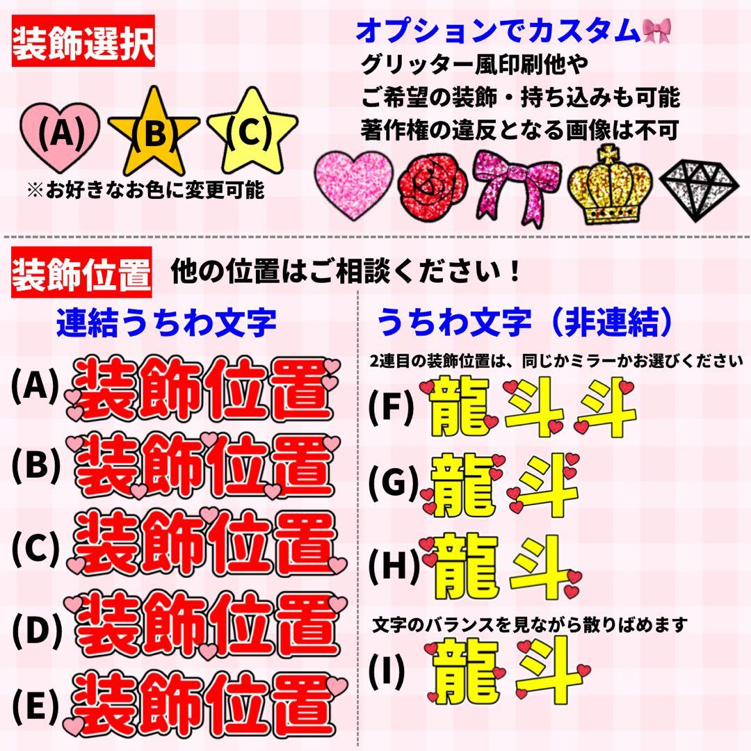 なつ@プロフあり【リピ割】　連結うちわ文字　文字パネル　うちわ文字