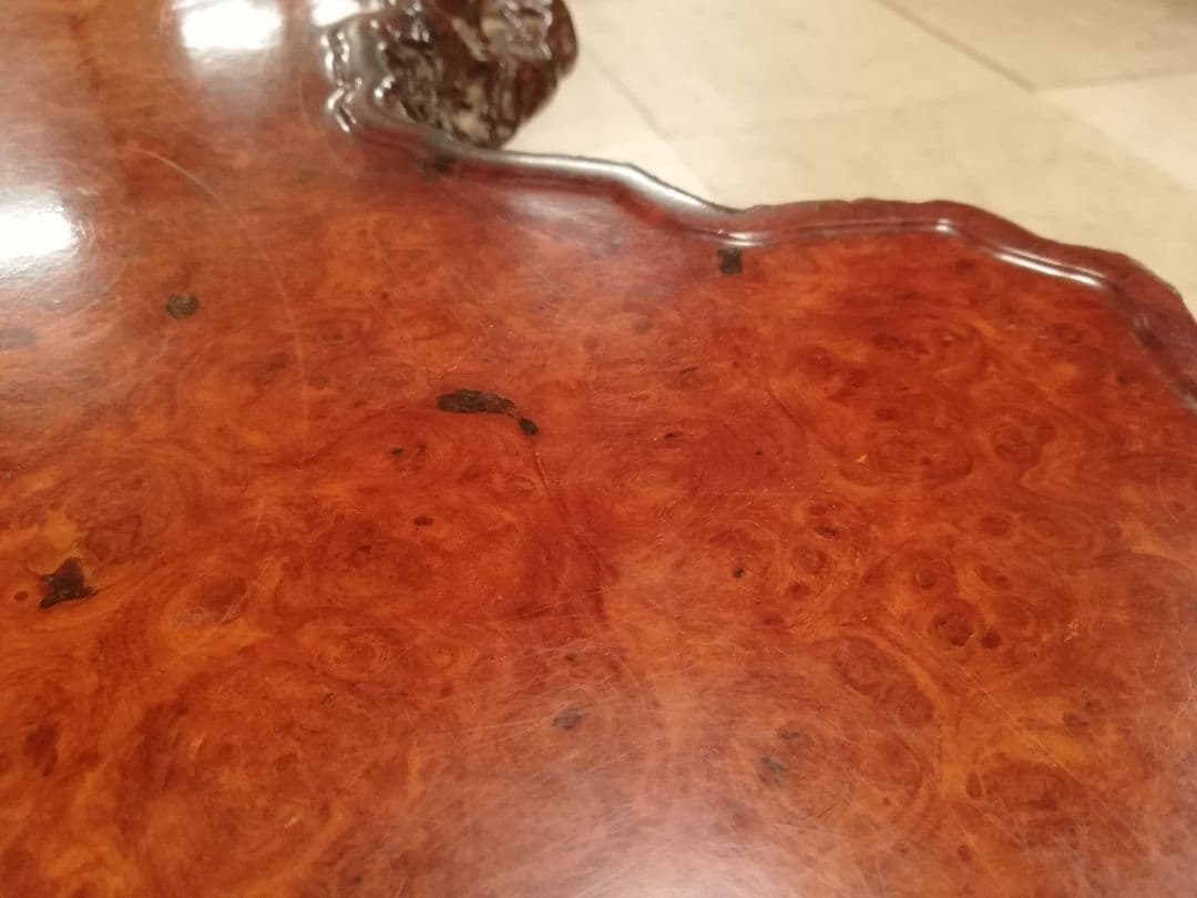 唐木 総花梨無垢 瘤 重厚な座卓