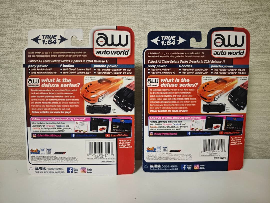 Auto World ポンティアック　ファイアバード　　トランザム　2セット