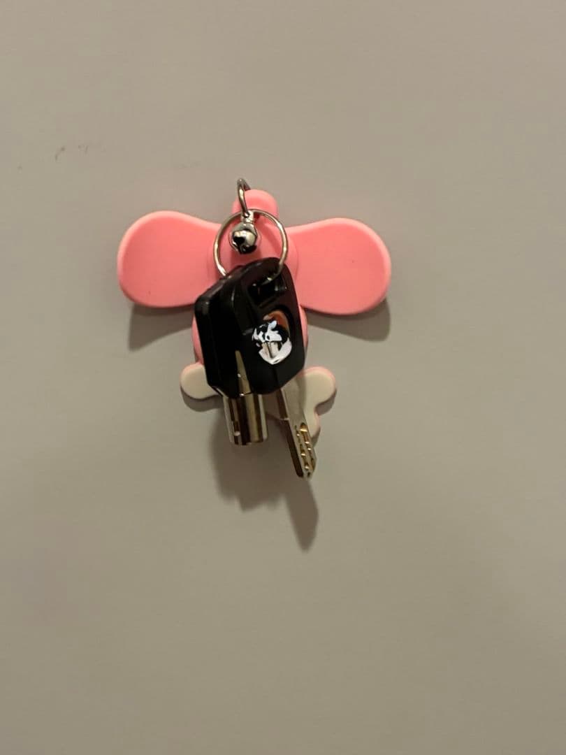 犬耳デザイン キーホルダー ピンク