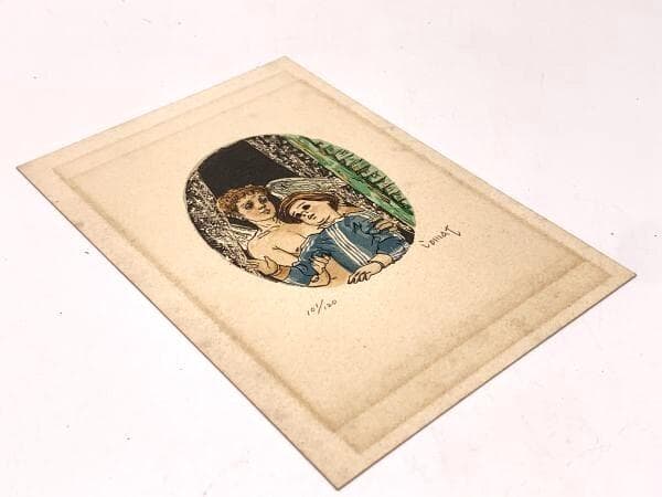 【 小松崎邦雄『天使』】　リトグラフ　ED101/120 　額装