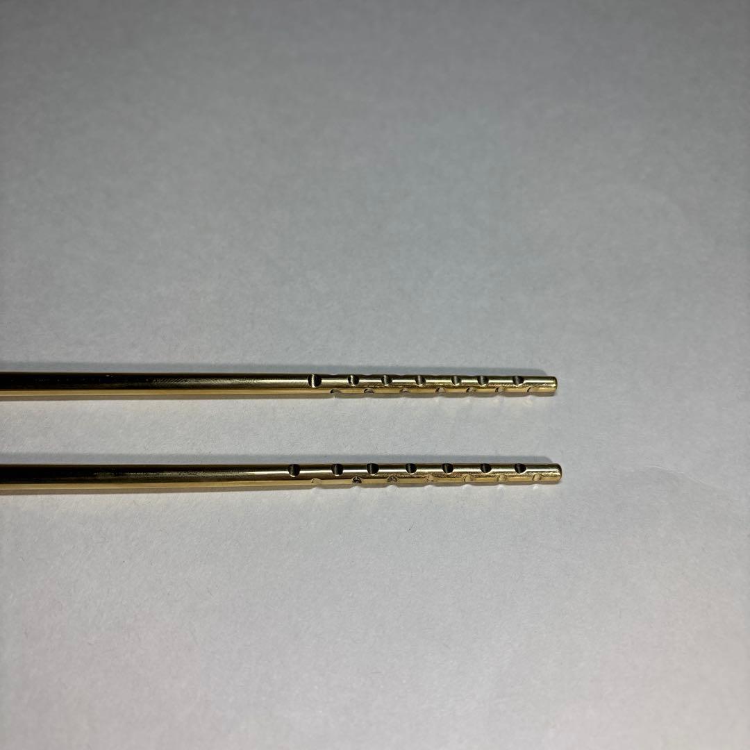 (未使用)般若勘渓　南鐐飾火箸　鳥頭 (桐箱入)