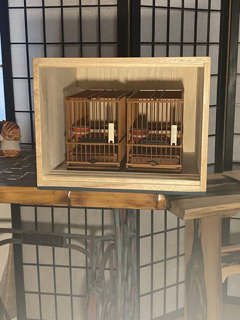 メジロ籠➕飼場(寝かせ)桶