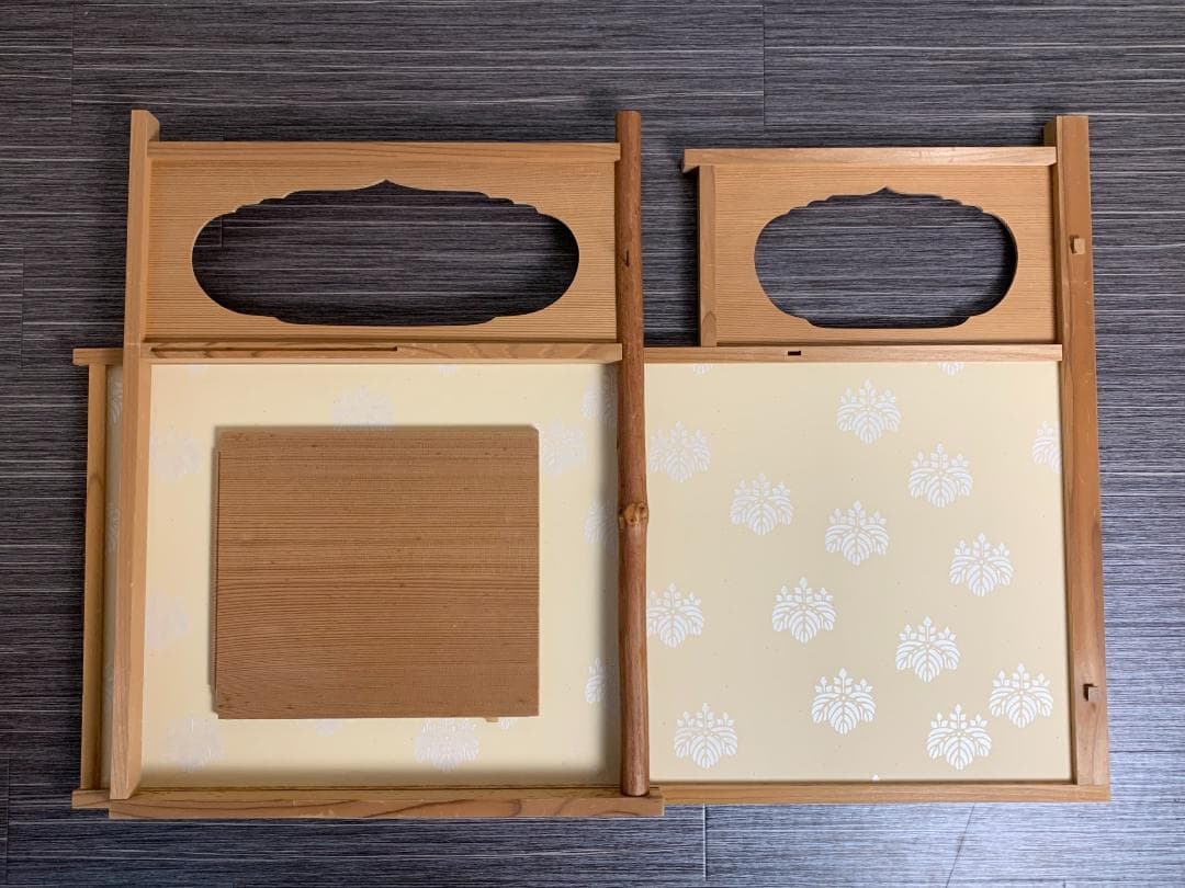 即中斎好 桐紋 台目棚 杉材 自在棚 組立式 茶道具 紙箱入 表千家 769