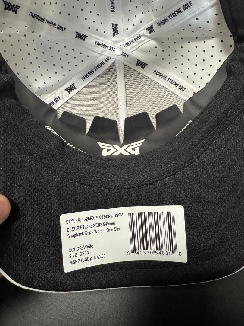 PXG 帽子2個セット　黒白　ボール　マーカー　ボール付き