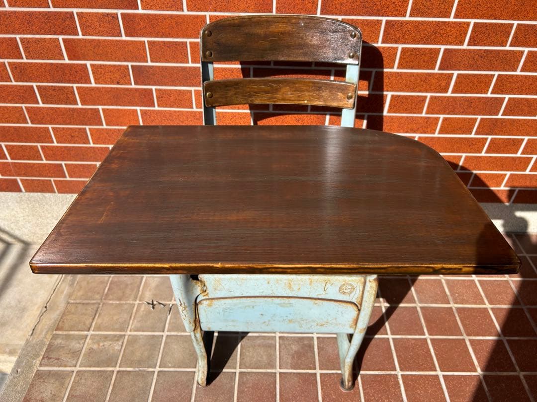 タイムセール‼️ アンティーク　学校　机　椅子　希少　レトロ　アメリカンカントリー