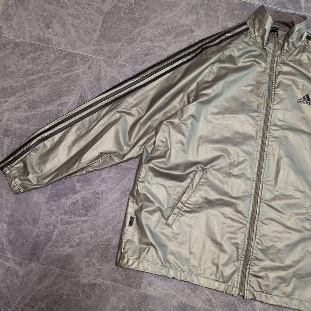 【未使用級】アディダス ジャージ 上下 セットアップ メタリック L 3本ライン