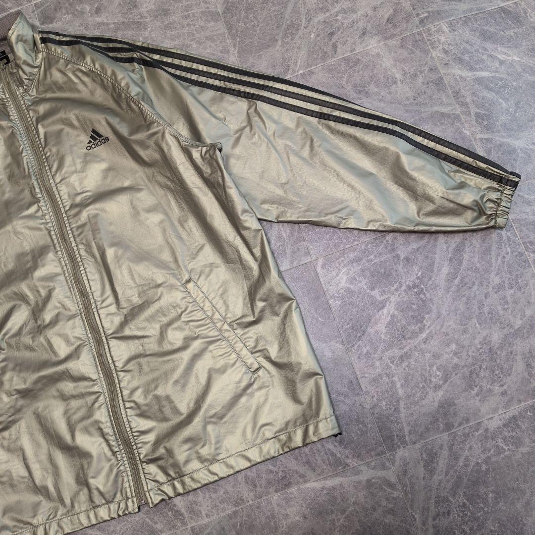 【未使用級】アディダス ジャージ 上下 セットアップ メタリック L 3本ライン
