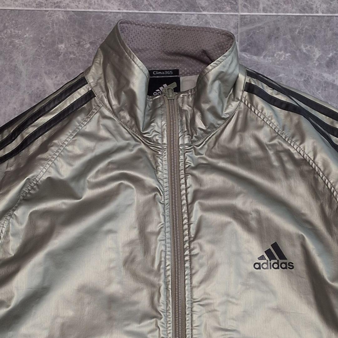 【未使用級】アディダス ジャージ 上下 セットアップ メタリック L 3本ライン