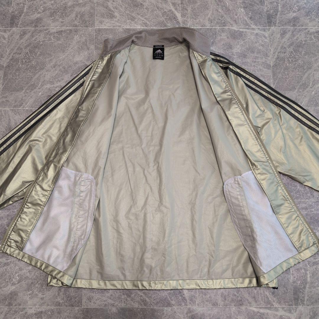 【未使用級】アディダス ジャージ 上下 セットアップ メタリック L 3本ライン