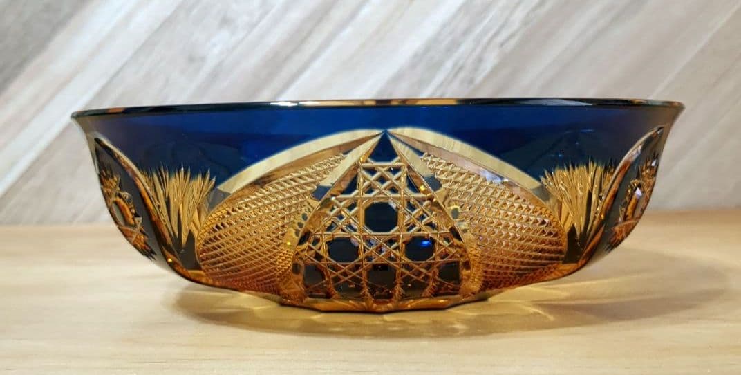 黒木国昭　綾切子菓子鉢