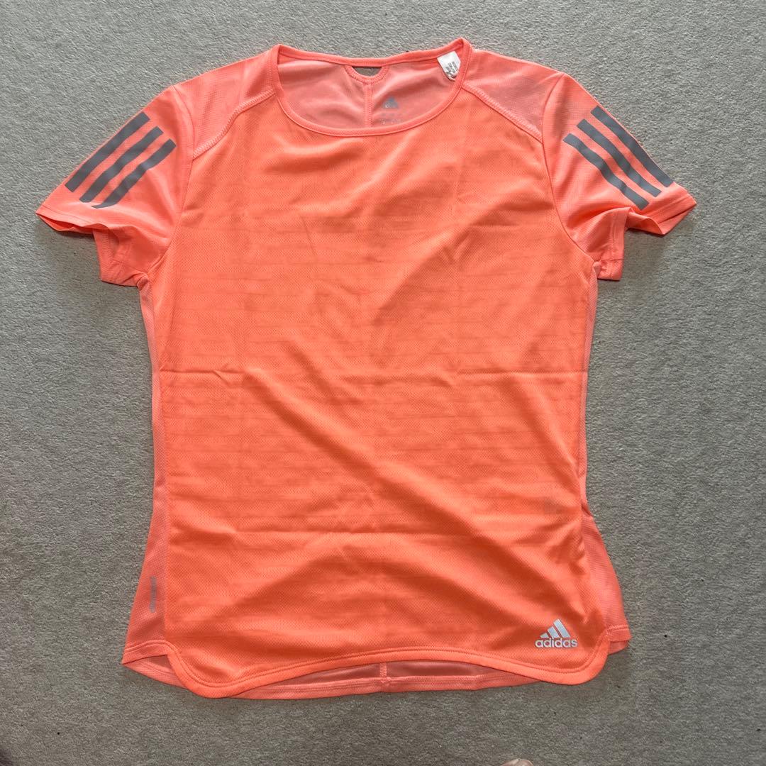 adidas climacool テニスウェア　L コーラルオレンジ